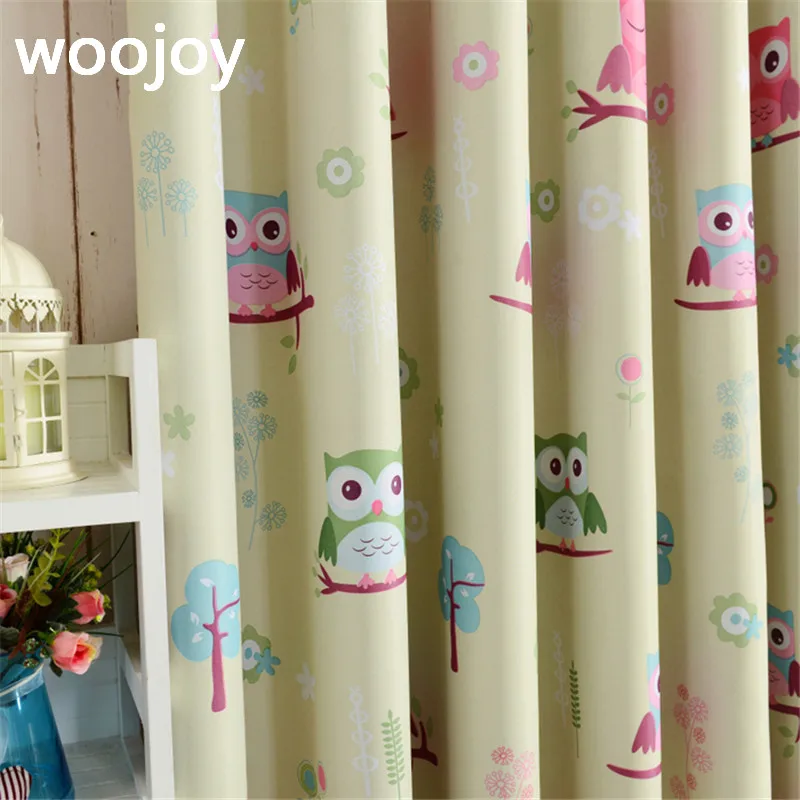 Owl Kids Window Curtains for kids Room Window Panels Curtains for the