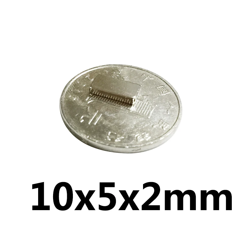 50 шт. N35 прямоугольные магниты f 10x5x2 мм супер сильный неодимовый магнит 10*5*2