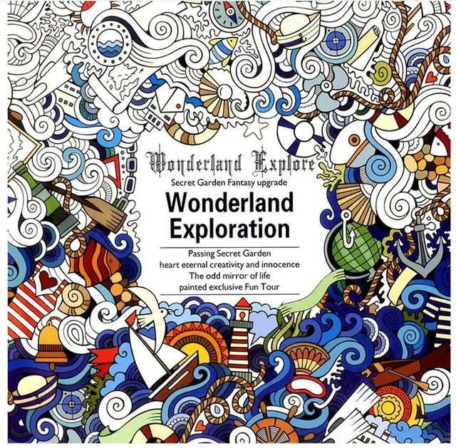 Online Shop 24 Pages Secret Garden Fantasy Upgrade Wonderland Exploration Coloring Book For Adult Relieve Stress Graffiti Drawing Art