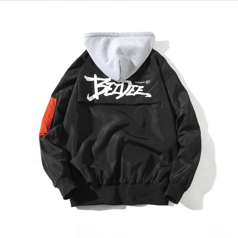 Jackets Men Autumn Spring New Fashion Brand Design Street Printing Windbreaker Jacket Mens Hip-Hop Hooded Jackets Coats