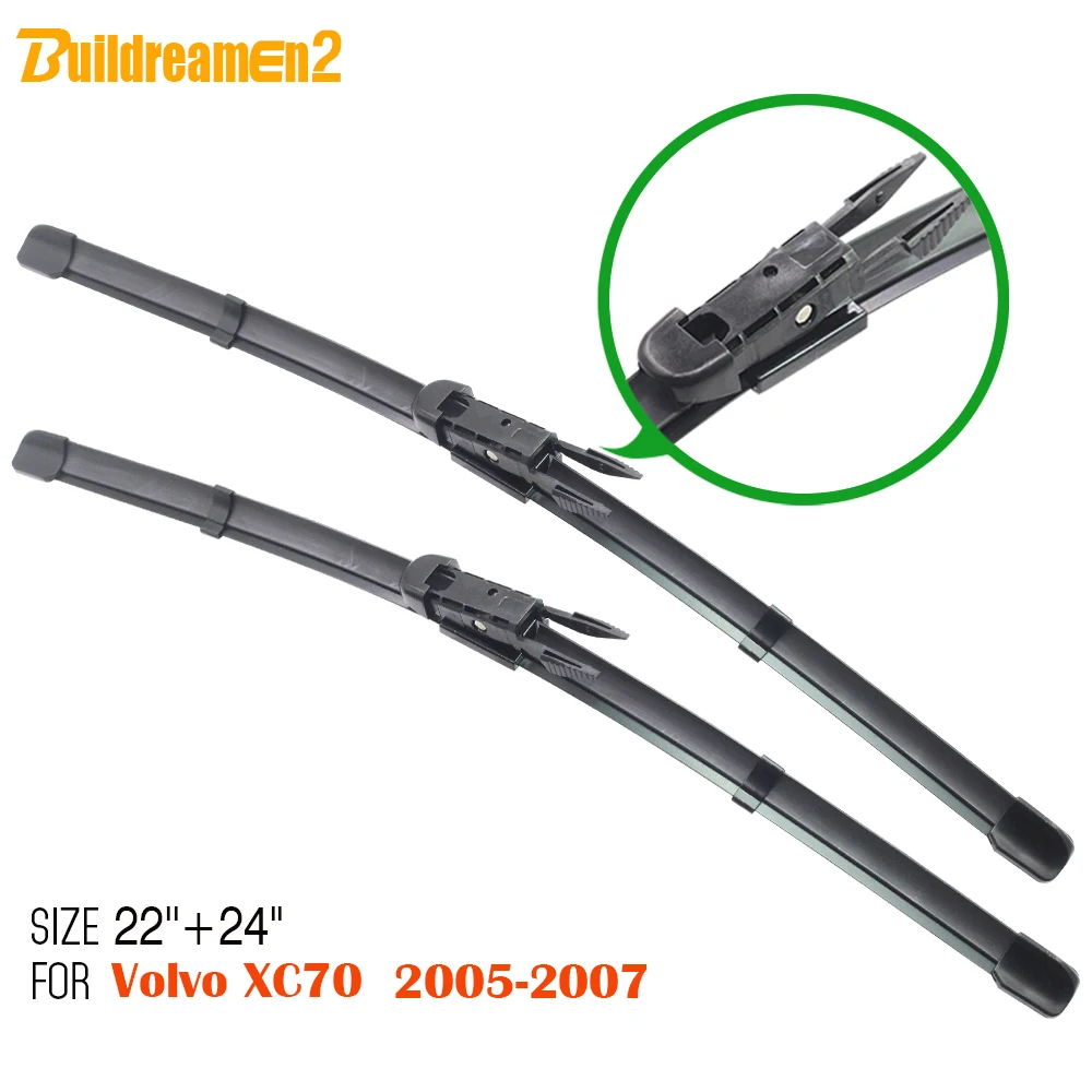 Buildreamen2 Car Windscreen Windshield Auto Frameless Wiper Blade Soft Rubber Wiper Blades 2Pcs