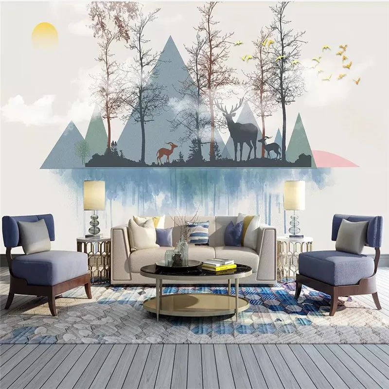 

Custom 3d murals simple abstract creative geometric art background wall decoration painting wallpaper mural photo wallpaper