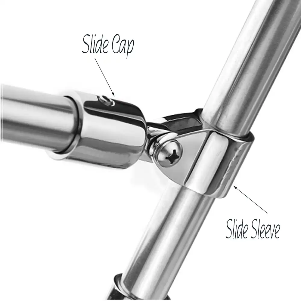 16 pcs 4-Bow 25mm Bimini Top Boat Stainless Steel Fitting Marine Hardware Set