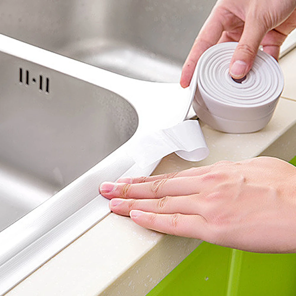 Self Adhesive PVC Tape Strip Sticker Bathroom Kitchen Sink Wall Waterproof Craft Self Adhesive PVC Tape Strip Sticker Bathroom Kitchen Sink Wall Waterproof Craft