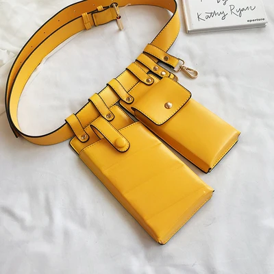 TOYOOSKY модная новинка Женская поясная сумка женская сумка-пояс чехол для телефона сумки фирменный дизайн женские Сумки для дам девочек поясная сумка Bolosa - Цвет: Yellow