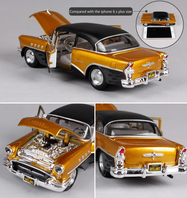 Maisto 1:24 1955 Buick Century Outlaws Полицейская машина литая под давлением модель автомобиля игрушка Новинка в коробке 31295