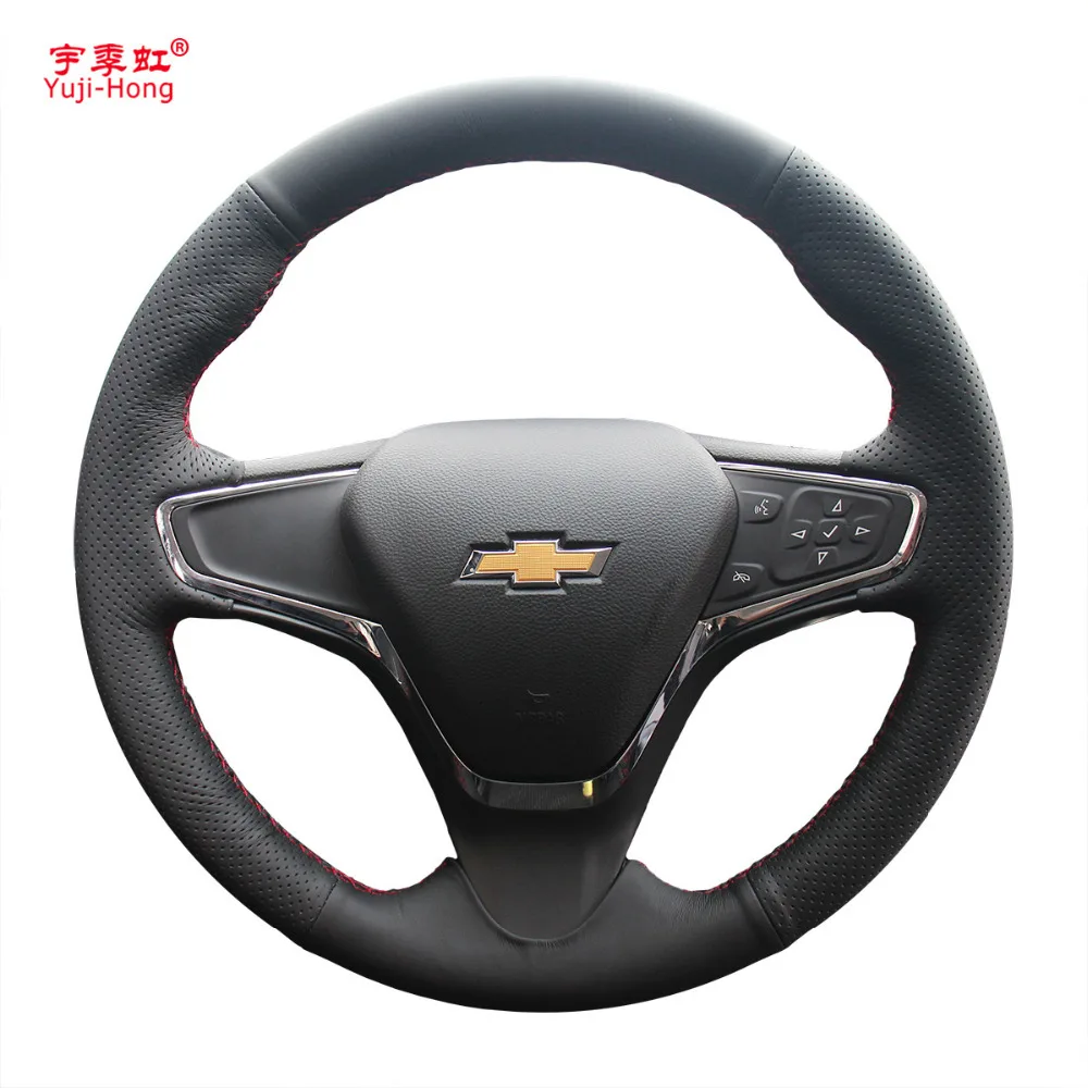 

PONSNY Artificial Leather Car Steering Wheel Covers Case for Chevrolet Cruze 2015 2016 2017 Hand-stitched Cover