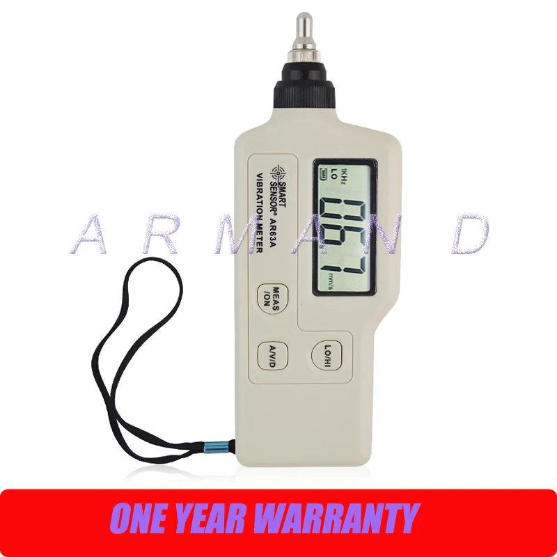

Smart Sensor AR63A Portable Vibration Meter Analyzer Digital Vibrometer Measurement Velocity Acceleration Displacement