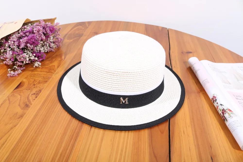 Женская летняя пляжная кепка от солнца, новинка, брендовая соломенная ...