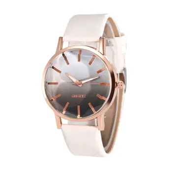 

Simple Design Fashionable Women PU Leather Band Wristwatch Watch Fashion Round Dial Quartz Wrist Watches Best Gifts