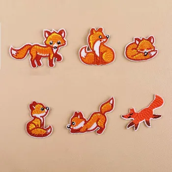 

1Pcs Fox Embroidery Patch Heat Transfers Iron On Sew On Patches for Clothing DIY Clothes Stickers Decorative Appliques 47316
