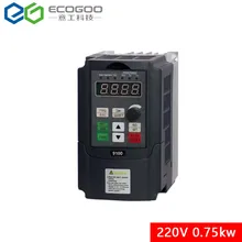 230 В 0.75KW 1HP мини VFD переменной частоты Инвертор для двигателя Скорость Управление