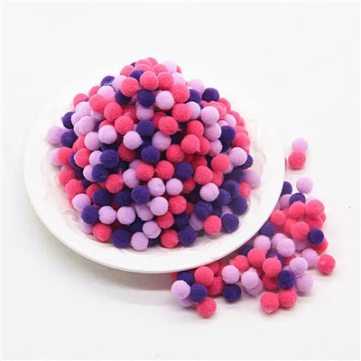 Pompom 8mm Multi Color Mini Pompon Balls DIY for Kids Toys Pompones Manualidades Garment Sewing Home Wedding Craft Supplies 20g - Цвет: 142632