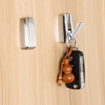 

1PCS Zinc Alloy Brushed Hidden Small Hook Car Wall Door Sticky Hanger Holder Kitchen Bathroom RV Accessories