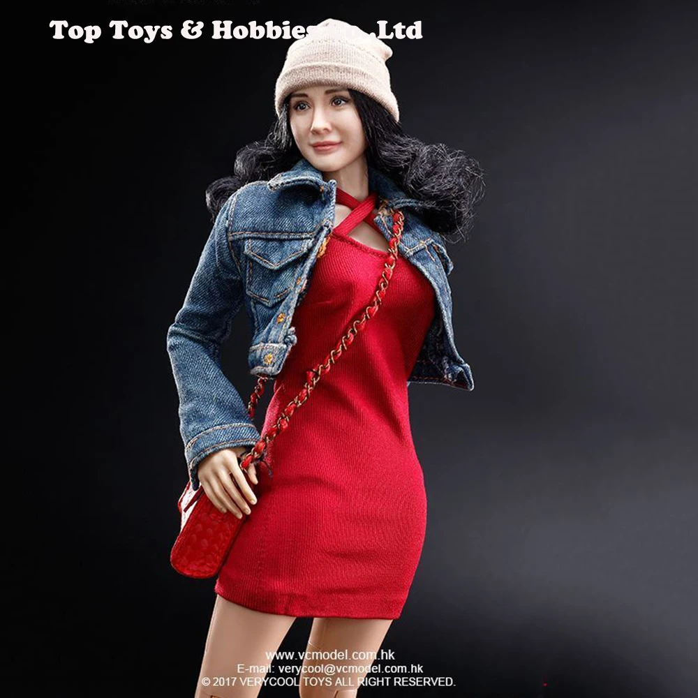 

1/6 VERYCOOL Asia Star Girl Yang Mi Curly Hair Head Sculpt and VC 3.0 Body Figure FX06B without the clothing set