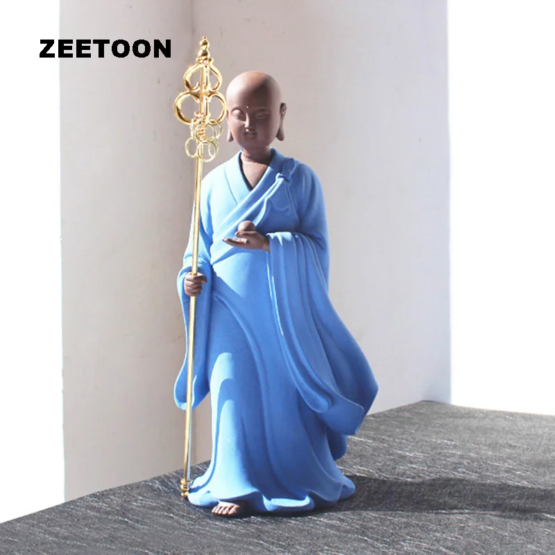 

Exquisite Purple Clay Ksitigarbha Bodhisattva Desktop Fengshui Decoration Ceramics Crafts Home Accessories Figurines Amitabha