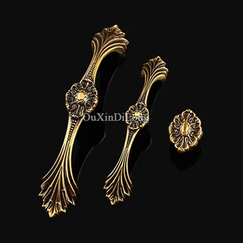 

Retro Vintage 2PCS European Antique Kitchen Cabinet Door Handles Cupboard Wardrobe Drawer Wine Cabinet Pulls Handles and Knobs