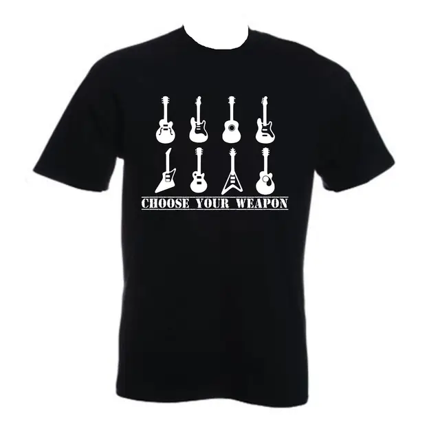 Choose Your Weapon Guitar T Shirt Funny T Shirt Retro Music Guitarist ...