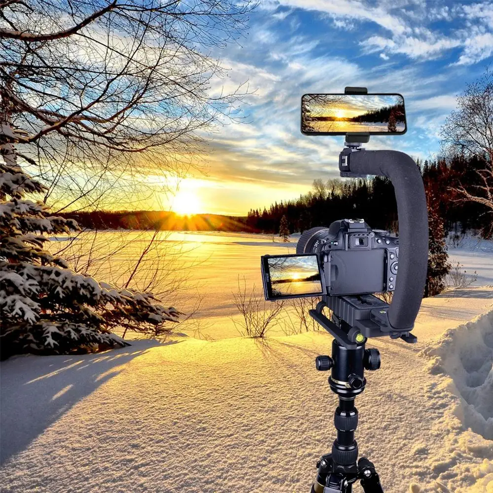 Экшн-камера карданный стабилизатор с 2 ручками Vlog видео держатель Rig Steadycam зажимной штатив подходит для sony FDR-X3000 HDRA-S300 AS200