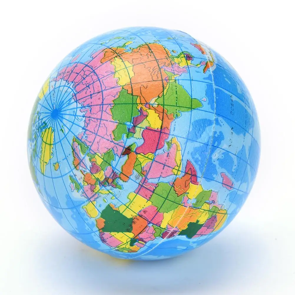 HOT!World Globe Foam Stress Ball Executive Toy*Planet Earth PT Educational 