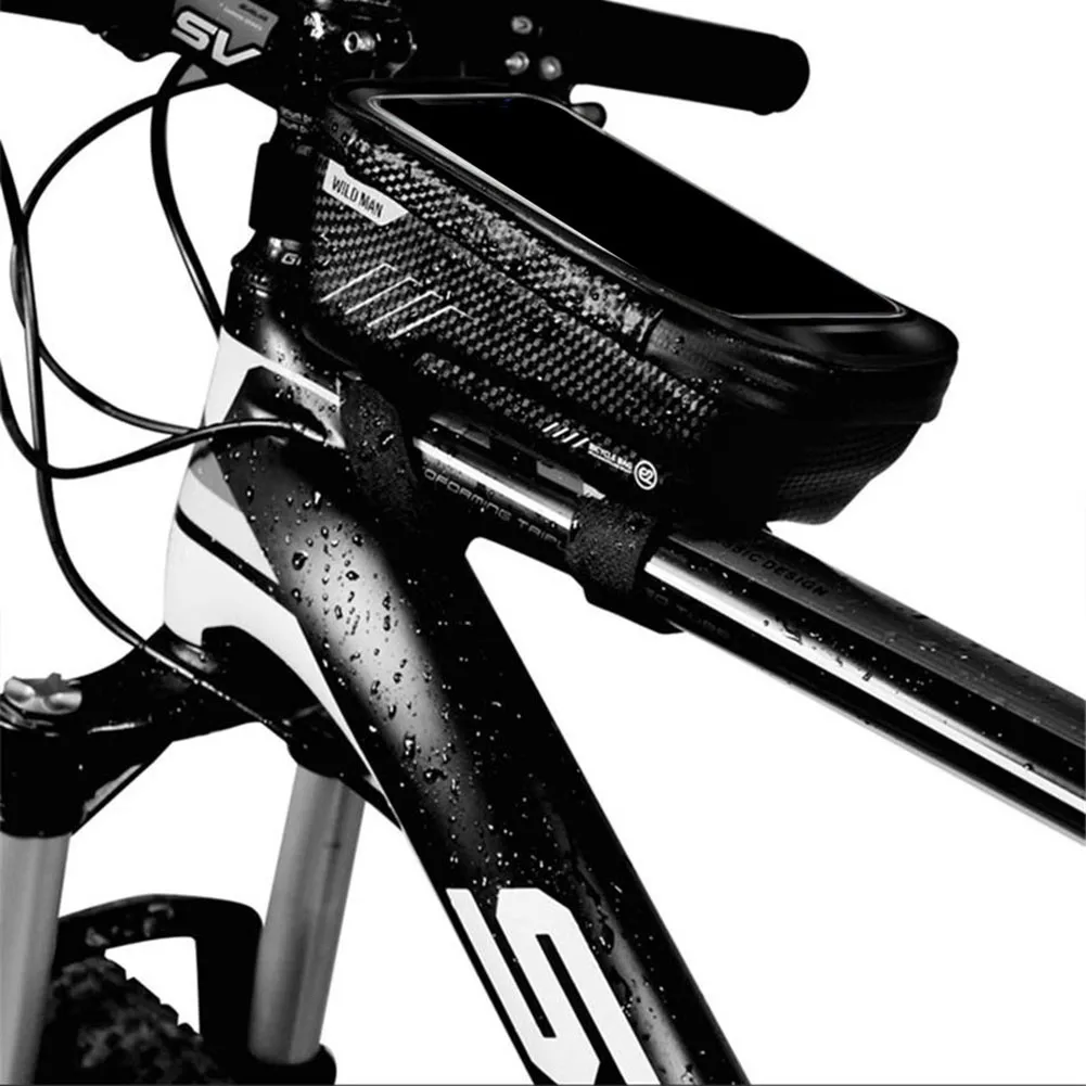 Сумка для горного велосипеда непромокаемая Водонепроницаемая MTB Передняя сумка Мобильный чехол для телефона Аксессуары для велоспорта