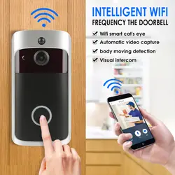 Смарт-IP видеосвязь Wi-Fi видео дверной телефон дверной звонок Беспроводная камера Wi-Fi для дверного звонка для квартиры ИК-сигнализация