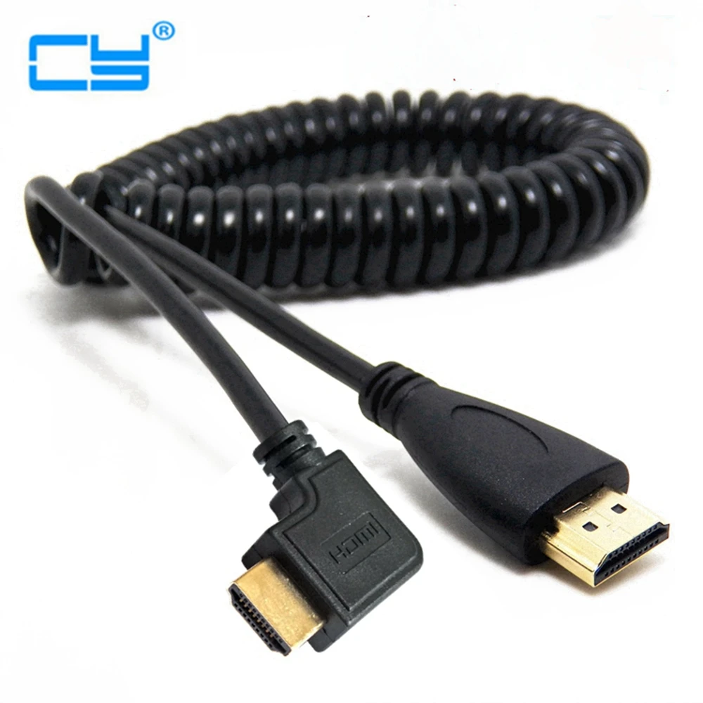 HDMI кабель 90 градусов угловой левый/правый/прямой HDMI1.4 папа-папа/женщина Высокое качество Весна HDMI линия