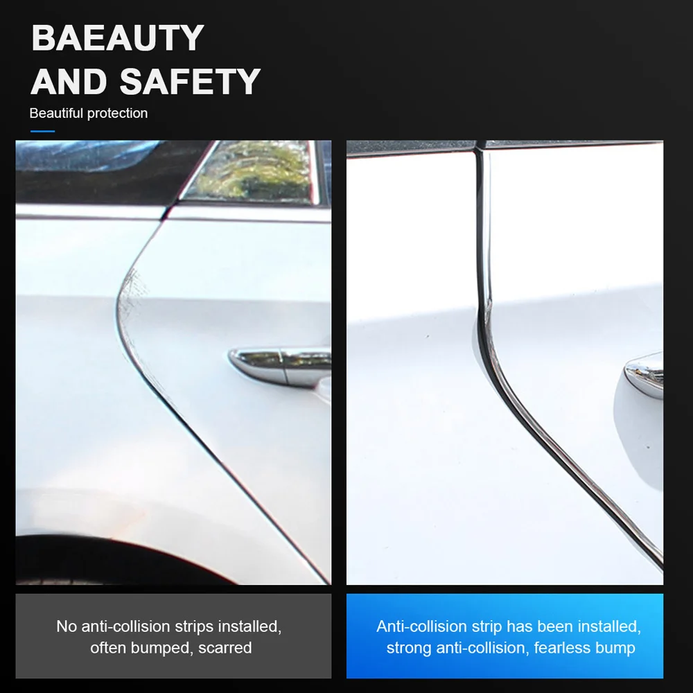 SPEEDWOW 8 м защита края двери автомобиля царапины полосы протектор резиновая отделка молдинг царапины полосы для Toyota Audi BMW VW Ford