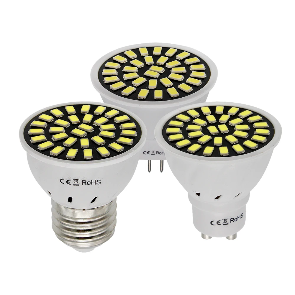 

1 x E27 GU10 MR16 LED Spotlight SMD 5733 Corn Bulb Replace 4W 6W 8W Compact Fluorescent Lamp AC 220V Home Chandeliers Light