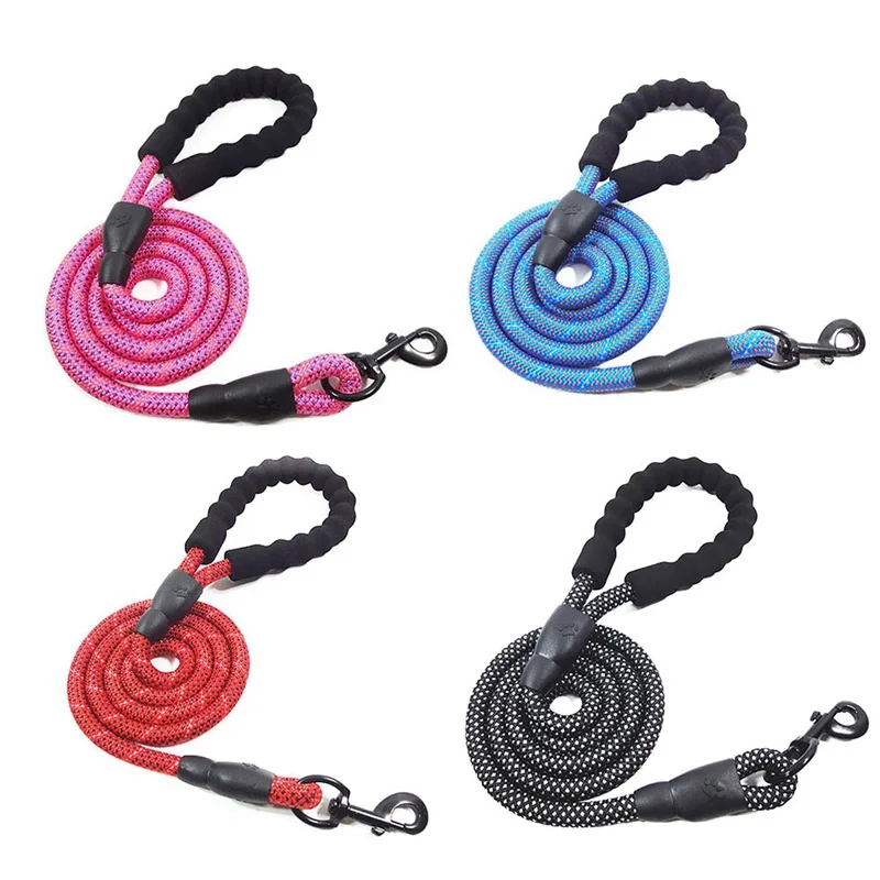 Reflective Large Dog Leash Nylon Rope Pet Running Tracking Leashes Long