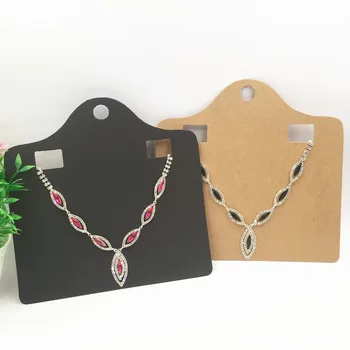 

24pcs/lot Kraft Paper Jewelry Cards Necklace Display Cards, big jewelry packing display cards with earring display card