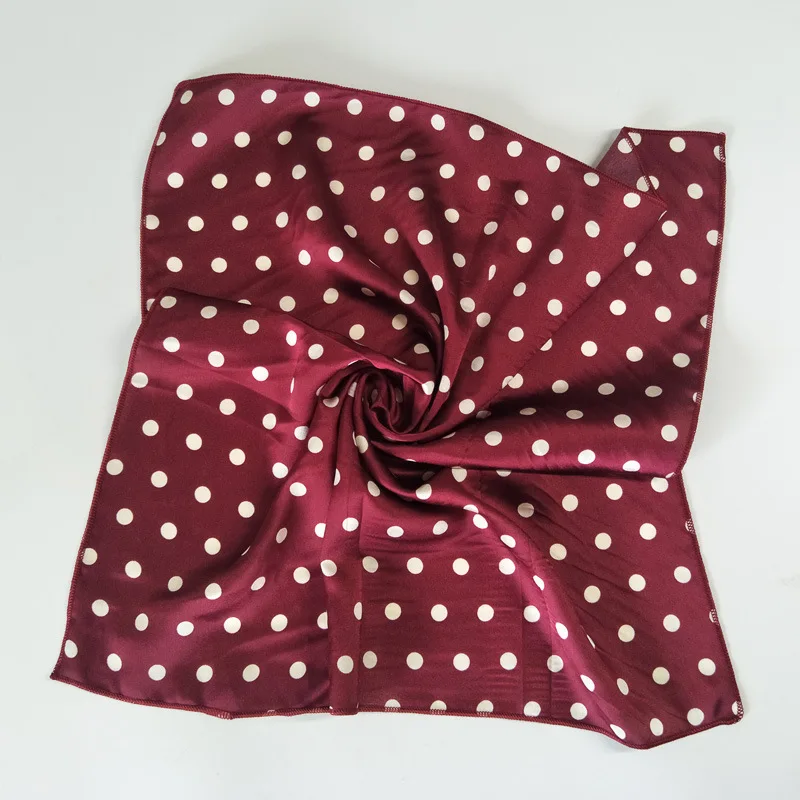 5 цветов точечный дизайн квадратный шарф для дам классический платок для волос женский Шелковый мешок шарфы 2018 50*50 см