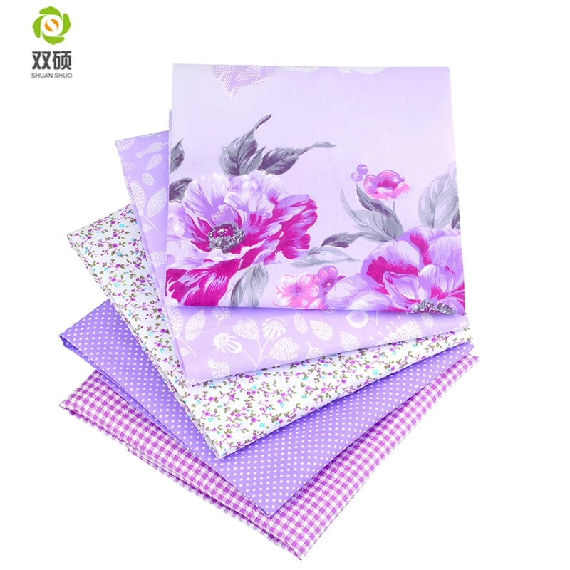 

Shuanshuo Pattern Twill Cotton Fabric Patchwork Tissue Cloth Of Handmade DIY Quilting Sewing Textile Material Half Meter