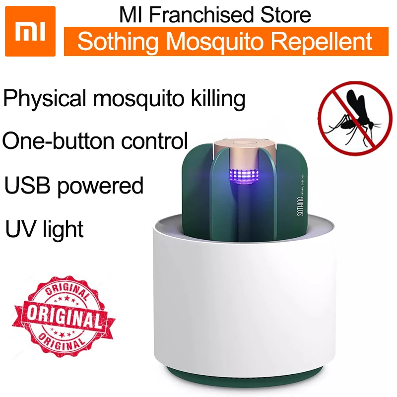 

Xiaomi Sothing Mosquito 2019 Repellent Killer LED Movable Lamp Portable USB cable Smokeless Odorless Insect Kill Trap UV Light