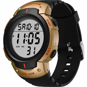 

2019 Luxury Men's Watch Mountaineering Waterproof Sports Luminous Outdoor LED Multi Function Electronic Watch reloj hombre