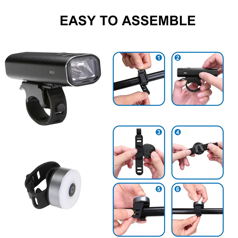 Cycloving LED Bike light Bicycle light Floodlight 85degree and waterproof rechargeble bicycle tail light 5moudles 5colors