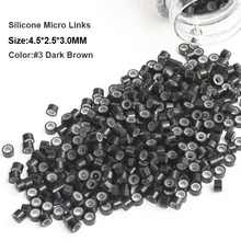 Микро кольца с силиконовой подкладкой 4,5*2,5*3,0 мм 1000 шт/бутылка#13 блонд микро боты удлинительные инструменты микро бусина для наращивания