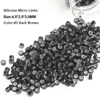 

Silicone Lined Micro Rings 4.5*2.5*3.0MM 1000Pcs/Bottle #13 Blonde Micro Bots Extension Tools Micro Bead Extensions