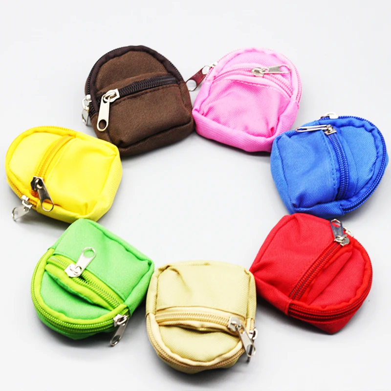 

Dolls Accessories Bag Backpack For BJD 1/6 School Backpack Fashion Yellow/Blue/pink/red Color Accessories Doll Baby Girls Gifts