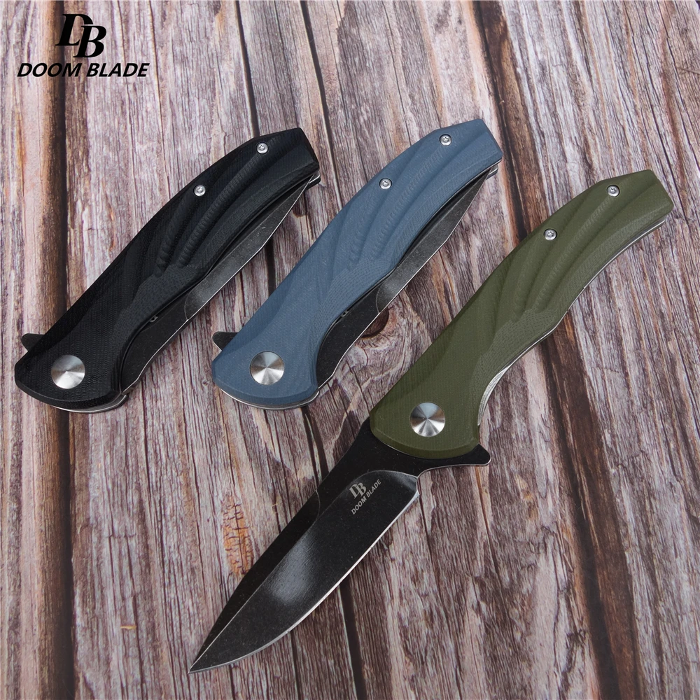 

7.9" FH11 60-61HRC Knives D2 Blade G10 Handle Folding Knife Outdoor Camping Survival Tool Tactical Utility Hunting Knives