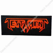 4," Завет Thrash рокабилли логотип музыкальной группы вышитый Железный на и нашивка на одежду тяжелый металл пользовательский дизайн патч