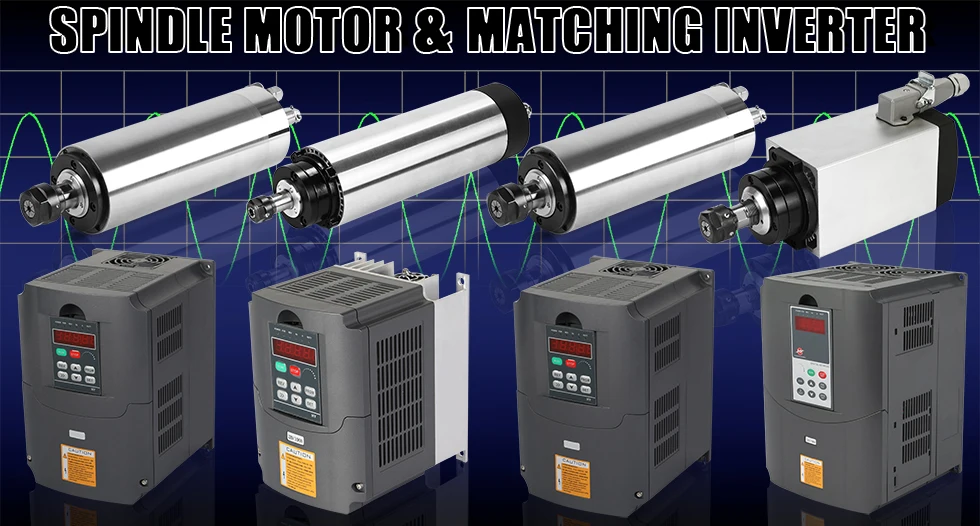 Профессиональный мотор шпинделя с воздушным охлаждением 1,5 кВт для цифровой гравировки шлифовального фрезерования высокой точности