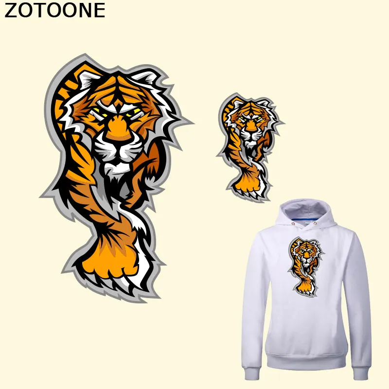 ZOTOONE Сделай Сам Тигр патч железо на Patches12 * 19 7 см аппликация футболка балахон A level