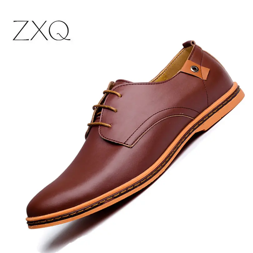 Beste Hot Koop Nieuwe oxford Casual schoenen Mannen Mode Mannen Lederen Schoenen Lente Herfst Mannen Platte Lakleer Mannen Schoenen WGL K03 1