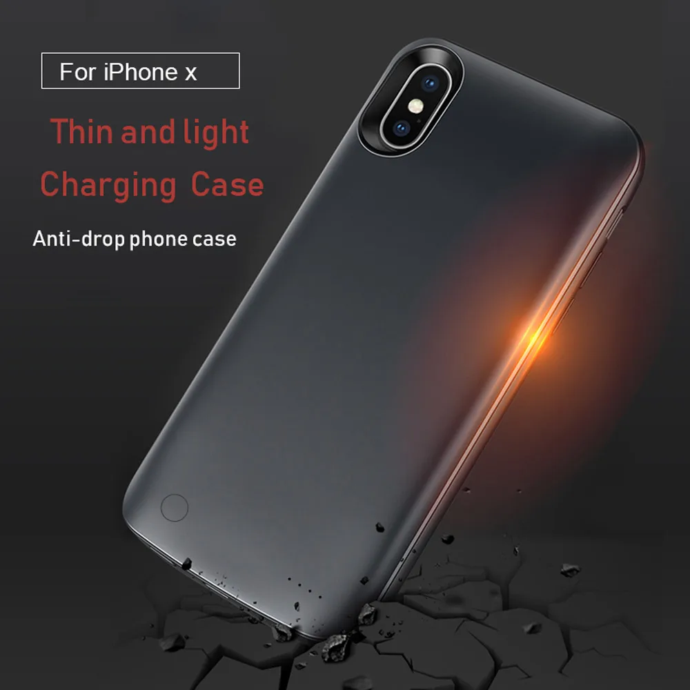 Чехол для аккумулятора IPhone X чехол зарядки Ультратонкий внешний аккумулятор 4000