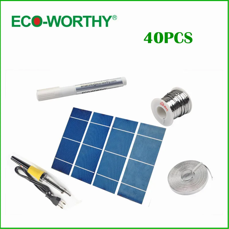 

40pcs High Power 2 X 6 Solar Cells Flux Tab Wire Bus Wire Soldering Gun Solar Generators