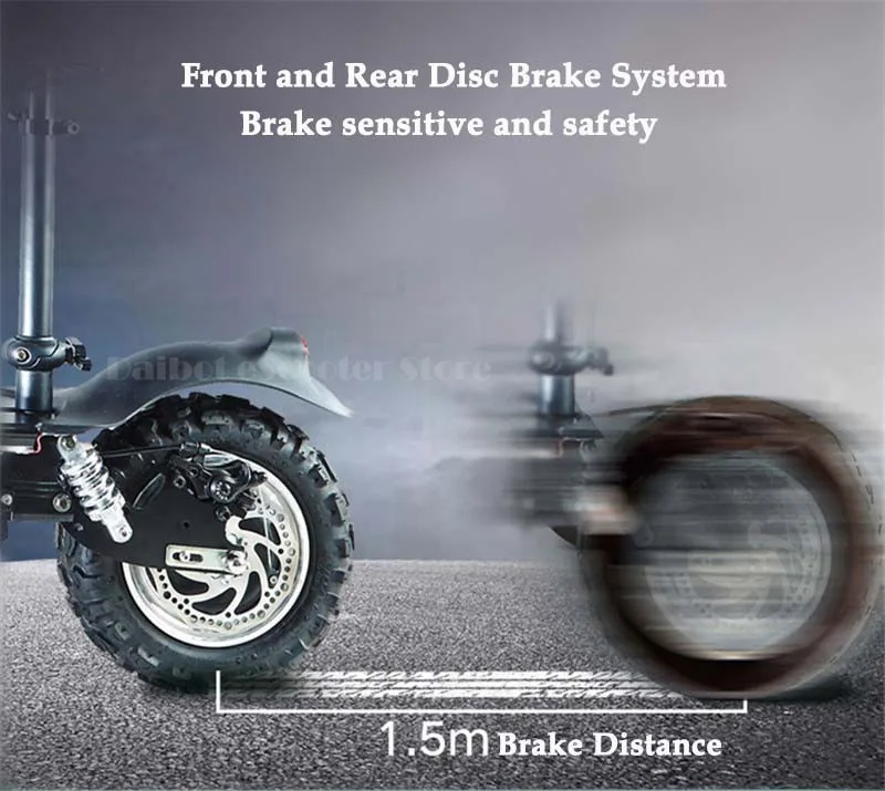 New Waterproof Electric Scooter 1000W 11 Inch Electric Scooters Off Road Electric Scooter With Seat Adults                       (9)