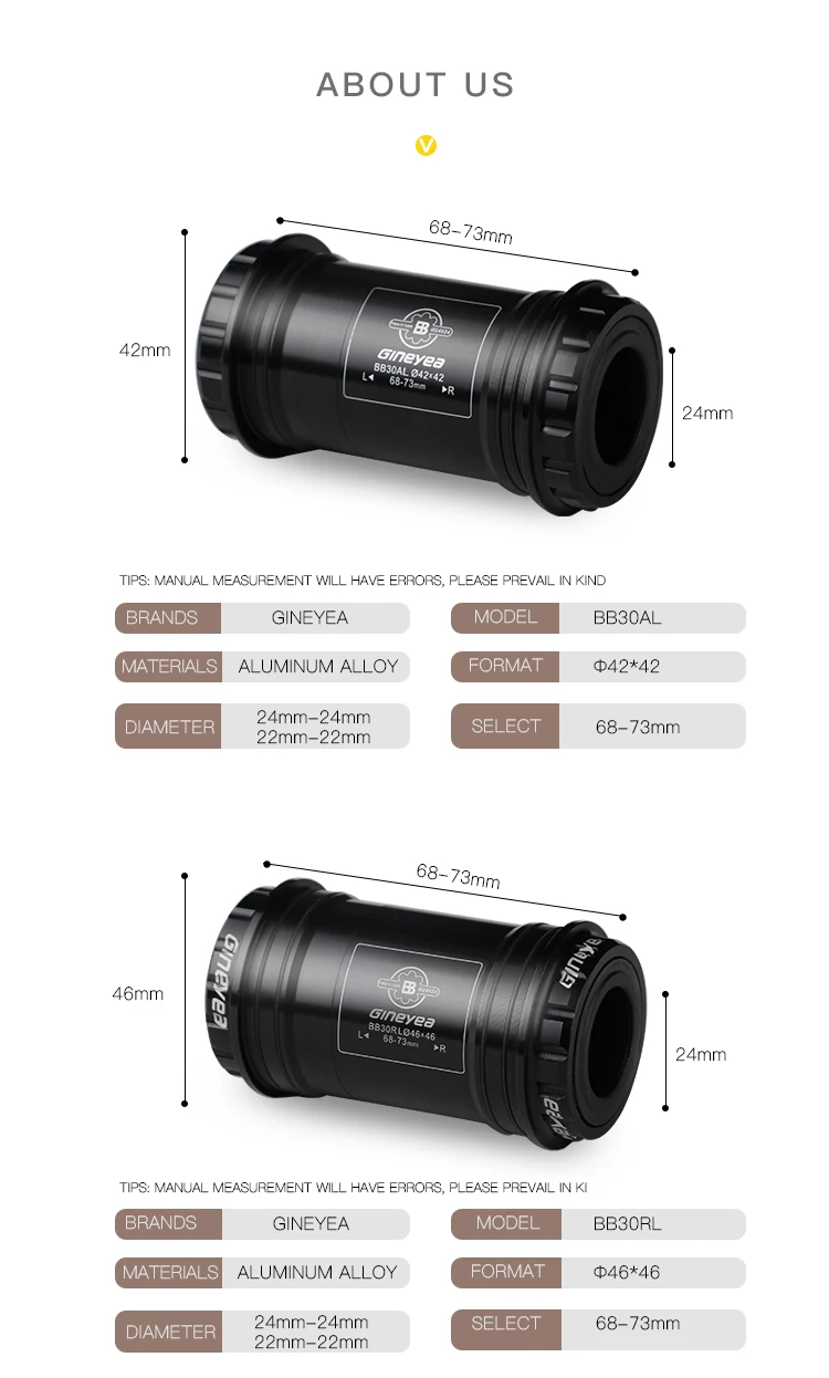 BB30 PF30 BB386 24 адаптер велосипедный пресс подходит нижние кронштейны для MTB дорожный горный велосипед запчасти Prowheel 24 мм шатун 42 мм 46 мм