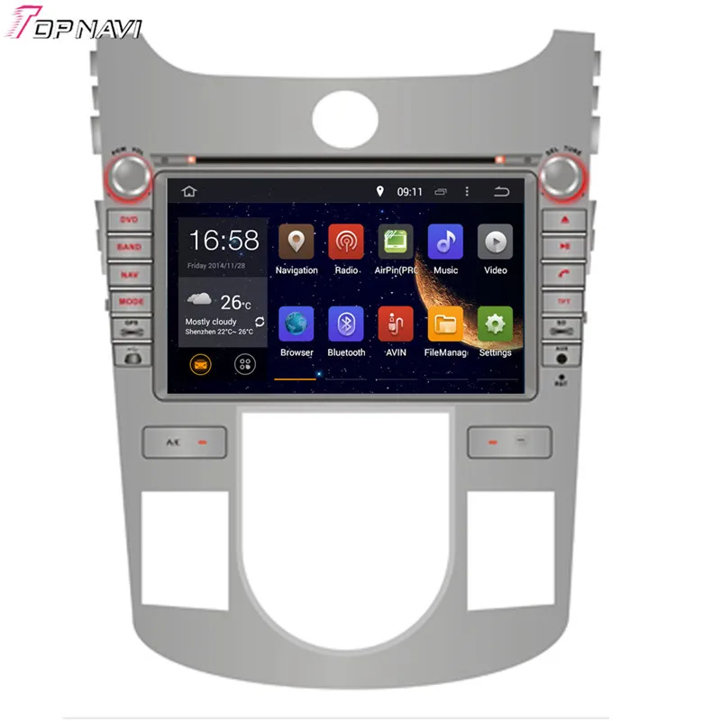 

Topnavi 8'' Octa Core 2GB RAM Android 6.0 Car Radio Stereo GPS for KIA CERATO Manual Air-Conditioner version/FORTE Manual Air