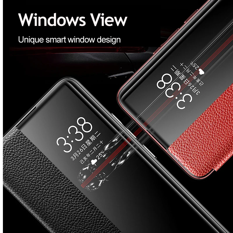 Чехол из натуральной кожи для Huawei P30 Pro Защитный Гибридный кожаный чехол с